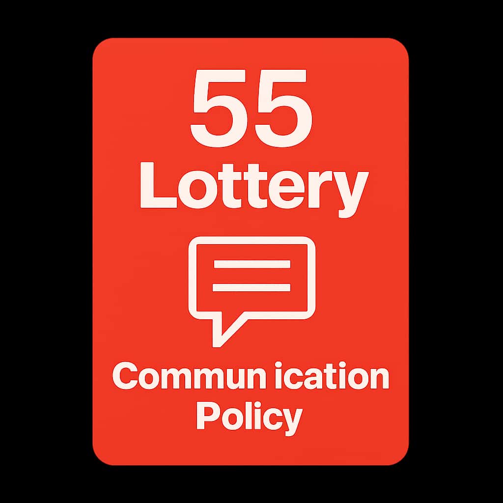 Badge representing 55 Lottery Communication Policy.