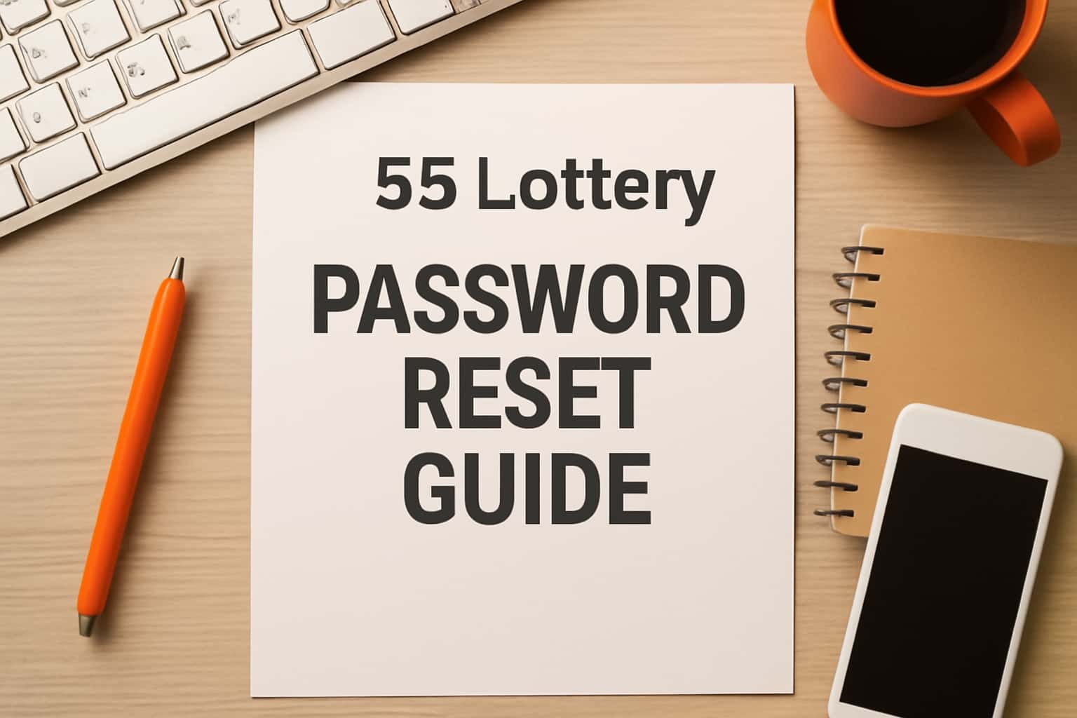 Visual representation of the 55 Lottery Password Reset Guide.