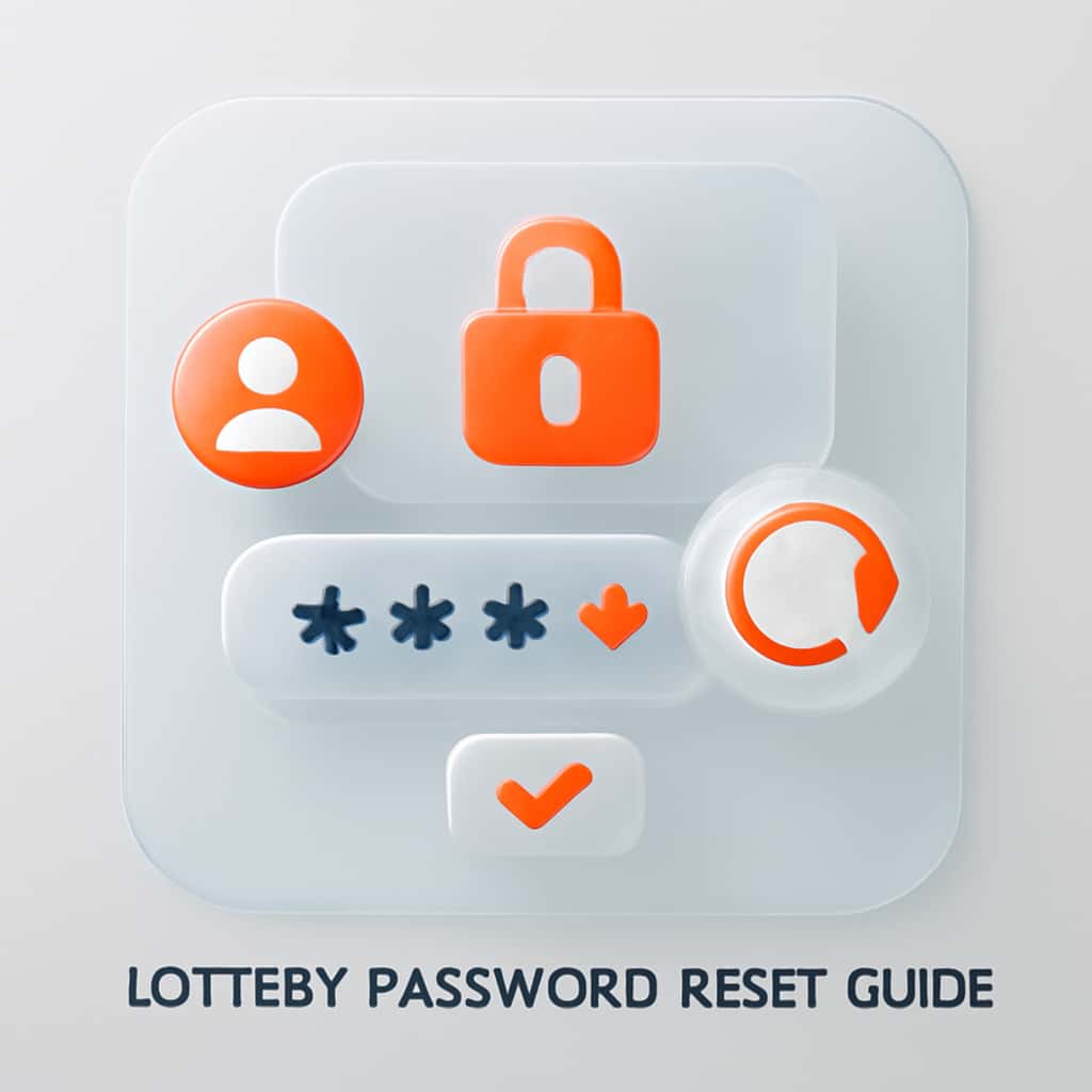 Illustration detailing the password reset process for 55 Lottery.