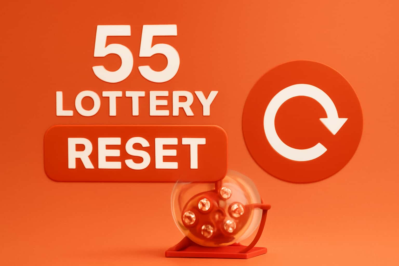 A graphical representation of the 55 Lottery Reset process, focusing on user account recovery.