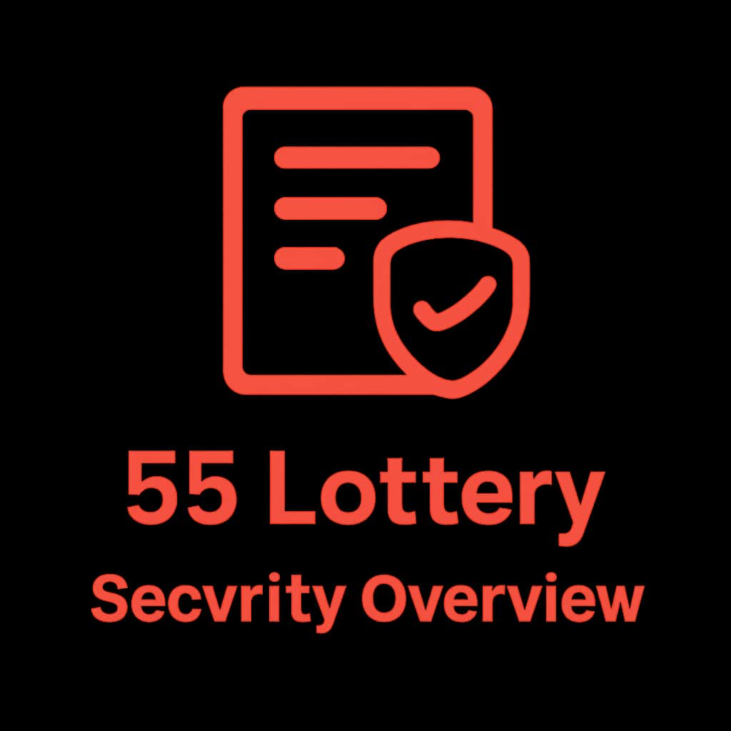 A simple badge representing the security overview of 55 Lottery, highlighting safety and integrity.