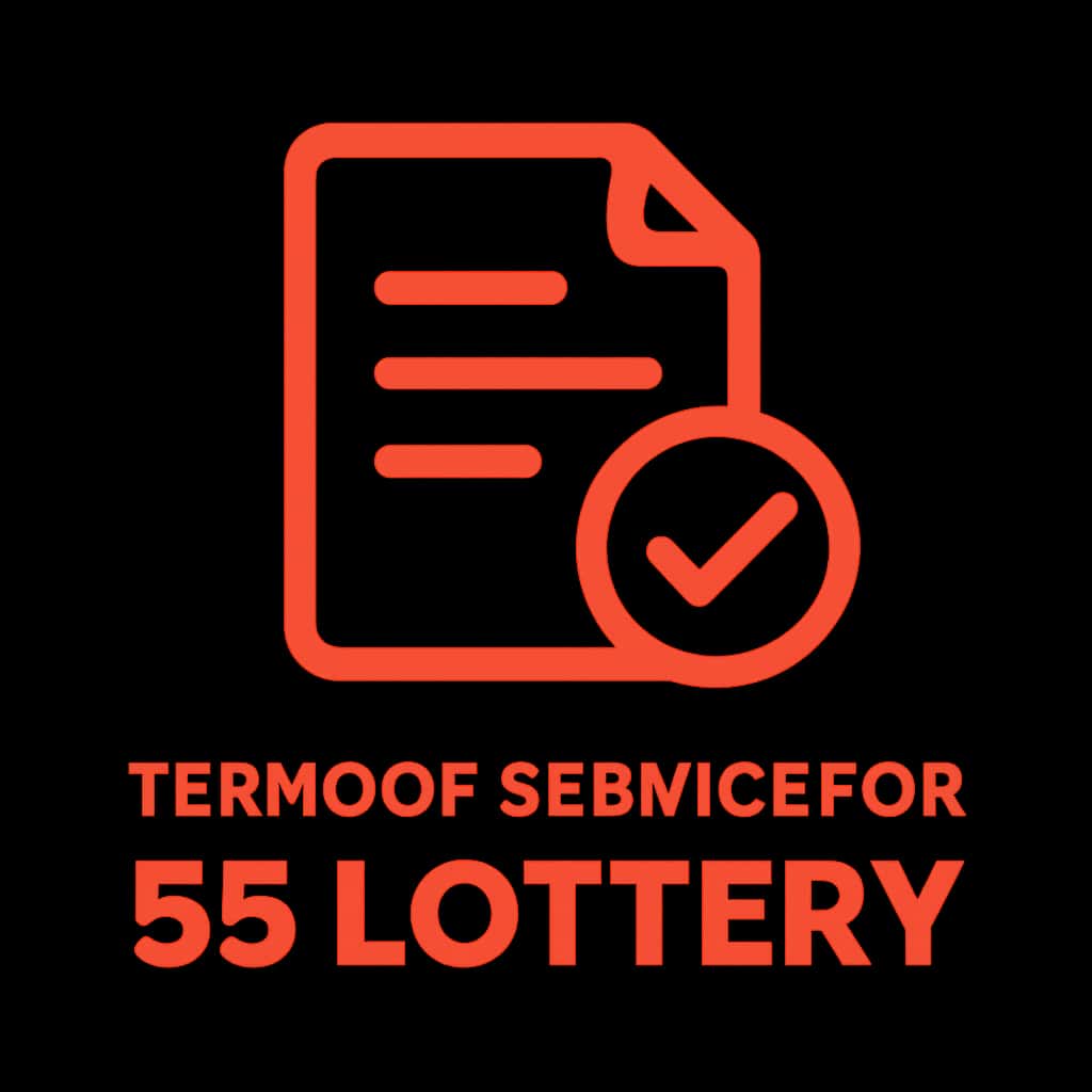 An icon illustrating the Terms of Service for 55 Lottery, designed with a professional aesthetic.