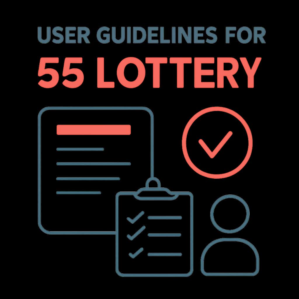 Illustration of secure access steps for 55 Lottery.