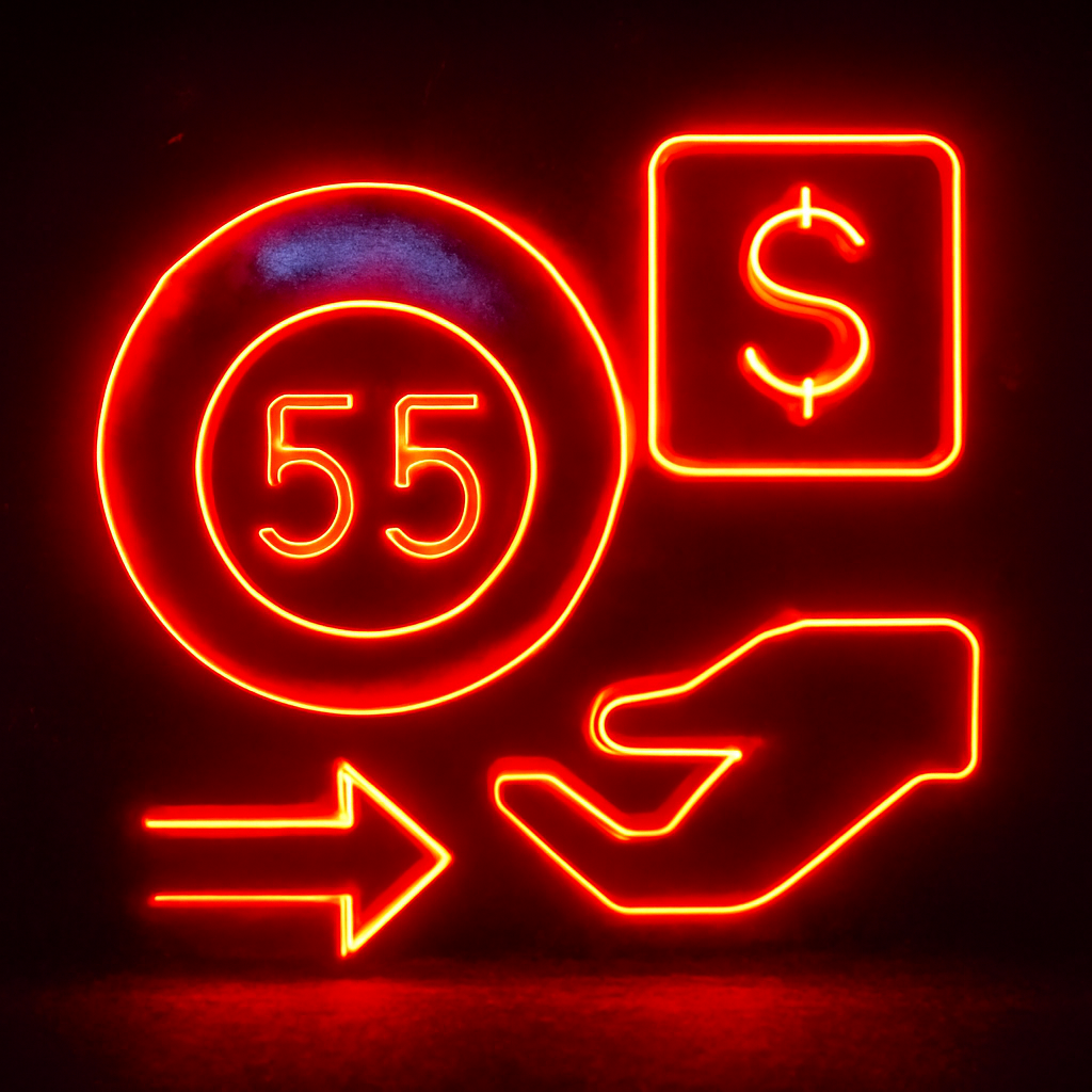 Icon representing support for login troubleshooting for 55 Lottery.