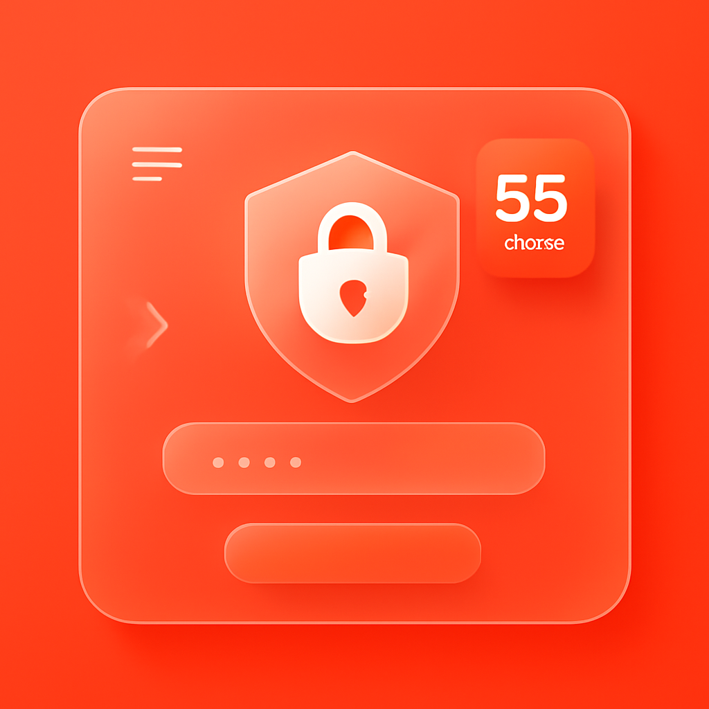 An illustration detailing secure access steps for the 55 Lottery.