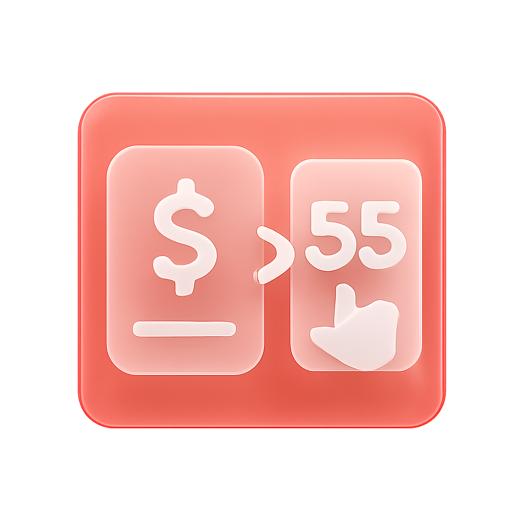 A professional badge representing the guidelines for 55 Lottery.