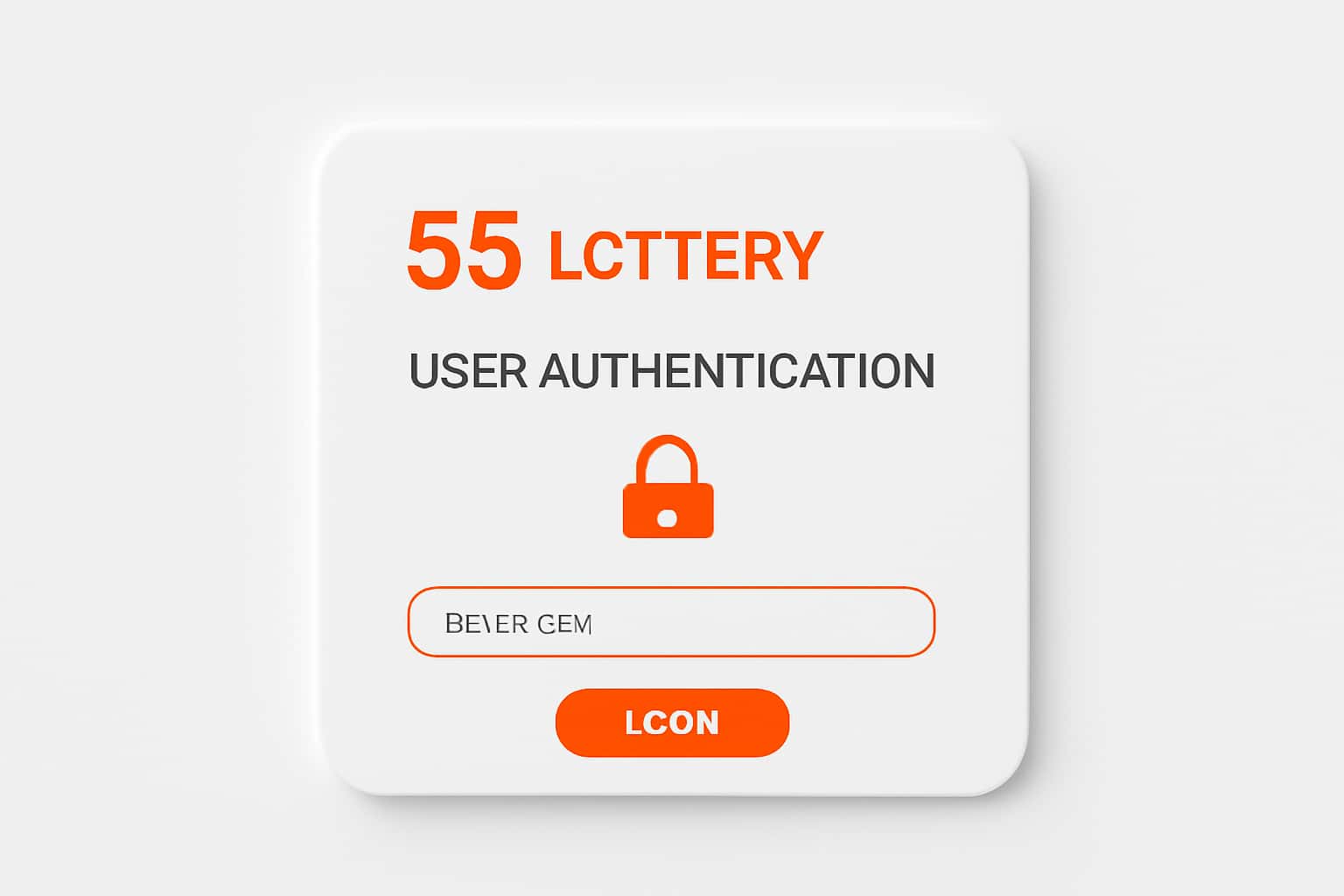 55 Lottery User Authentication Interface