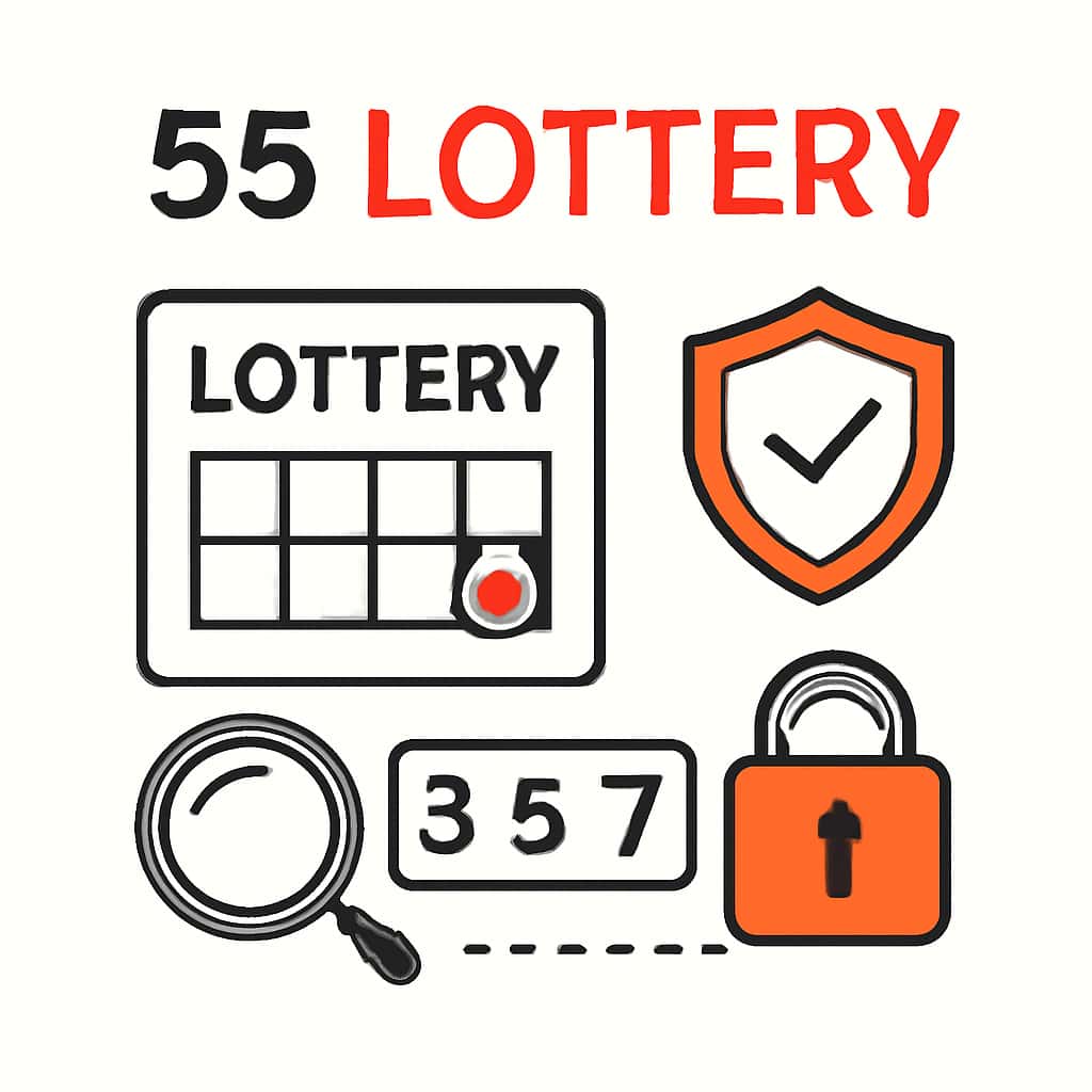 Illustration explaining security measures for 55 Lottery.