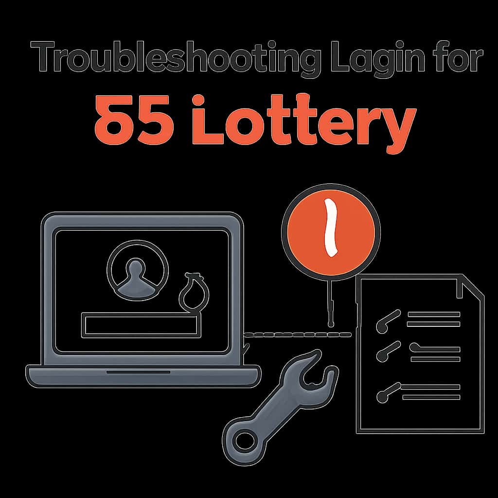 Illustration depicting the steps for resetting a password in 55 Lottery.